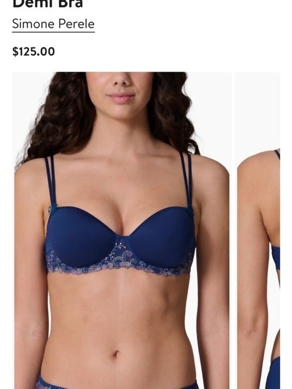 Simone Perele Delice 3D Molded Underwire Demi Bra Blue